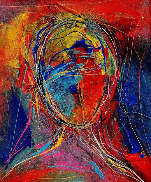 2013 Milanda de Mont Head_1 mixed media on canvas 100cm x 120cm_big