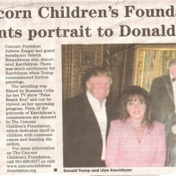 Lilya Karchikyan e il ritratto a Donald e Melania Trump