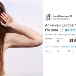 Iveta Mukuchyan ha annunciato su twitter la sua presenza all’Armenian Europe Music Award 2017